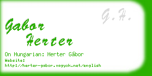 gabor herter business card